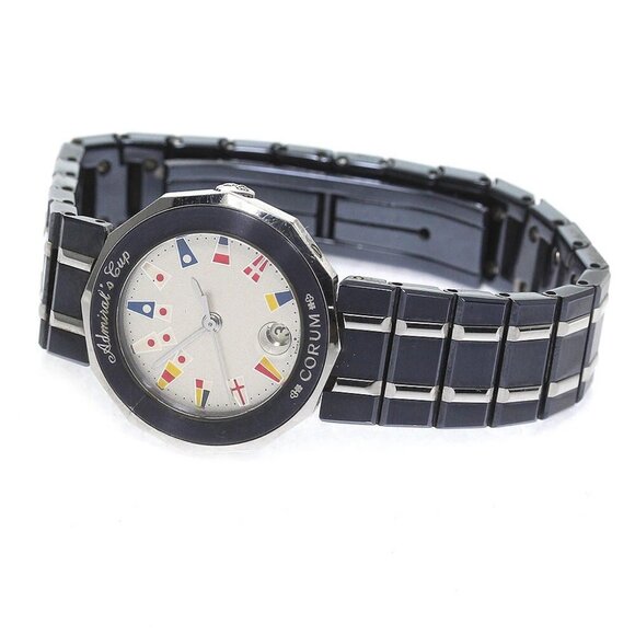 CORUM Admirals cup 39.610.30V50B Date Silver Dial Quartz Ladies Watch - Picture 1 of 11